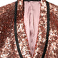 Pink Sequin SICILIA 1 Button Men Suit Blazer