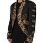 Black Brocade Embroidery Men Coat Jacket