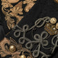 Black Brocade Embroidery Men Coat Jacket