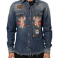 Blue Angel Patch Denim Buttoned Down Men Shirt