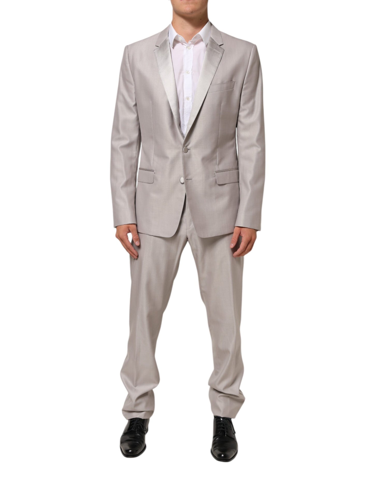 Light Gray Wool 2 Piece MARTINI Formal Suit