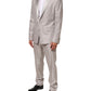 Light Gray Wool 2 Piece MARTINI Formal Suit