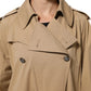 Khaki Double Breasted Trench Coat Jacket