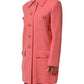 Pink Buttoned Down Trench Coat Jacket