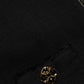 Black Cotton Full Zip Cropped Coat Jacket
