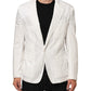 White Cotton 1 Button Men Suit Blazer