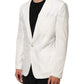 White Cotton 1 Button Men Suit Blazer