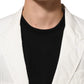 White Cotton 1 Button Men Suit Blazer
