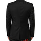 Black MARTINI Double-Breasted Suit Blazer