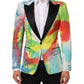Multicolor Graffiti SICILIA 1 Button Men Suit Blazer