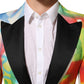 Multicolor Graffiti SICILIA 1 Button Men Suit Blazer