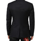 Black Wool NAPOLI 2 Button Men Suit Blazer