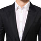 Black Wool NAPOLI 2 Button Men Suit Blazer