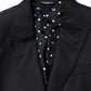 Black Wool NAPOLI 2 Button Men Suit Blazer