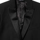 Black Wool MARTINI 2 Button Men Suit Blazer