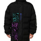 Black Nylon Puffer Men Full Zip Jacket