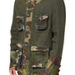 Brown Camouflage Linen Button Down Jacket