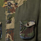 Brown Camouflage Linen Button Down Jacket