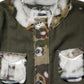 Brown Camouflage Linen Button Down Jacket
