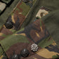 Brown Camouflage Linen Button Down Jacket