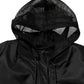 Black Nylon Hooded Full Zip Bomber Men Jacket