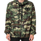 Green Camouflage Hooded Sweatshirt Jacket