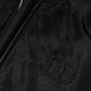 Black Acetate Full Zip Bomber Men Jacket