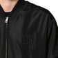 Black Acetate Full Zip Bomber Men Jacket
