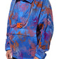 Blue Tie Dye Logo Hooded Sweatshirt Jacket