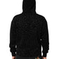 Black Cotton Hooded Full Zip Bomber Jacket