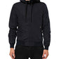 Blue Logo Tape Hooded Full Zip Bomber Jacket