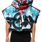 Multicolor Graffiti Hooded Sportswear Vest Jacket