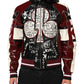 Multicolor Hooded Leather DG King Men Biker Jacket