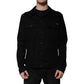 Black Cotton Denim Jacket