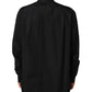 Black Embroidered Dress Men Formal Shirt