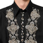 Black Embroidered Dress Men Formal Shirt