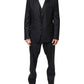 Black MARTINI 2 Buttons Suit 3 Piece Suit