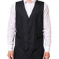 Black MARTINI 2 Buttons Suit 3 Piece Suit