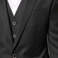 Black MARTINI 2 Buttons Suit 3 Piece Suit