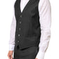 Black MARTINI 2 Buttons Suit 3 Piece Suit