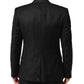 Black MARTINI 2 Buttons Suit 3 Piece Suit