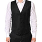 Black MARTINI 2 Buttons Suit 3 Piece Suit