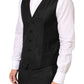 Black MARTINI 2 Buttons Suit 3 Piece Suit