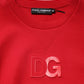 Red DG Logo Crew Neck Men Sweatshirt Sweater