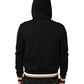 Black Leopard Logo Hooded Sweatshirt Sweater