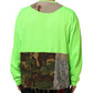 Green Patchwork Heart Men Sweatshirt Sweater