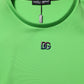 Green Logo Crew Neck Short Sleeves T-shirt