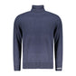 Blue Cotton Men Sweater