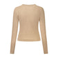 Beige Cotton Women Sweater