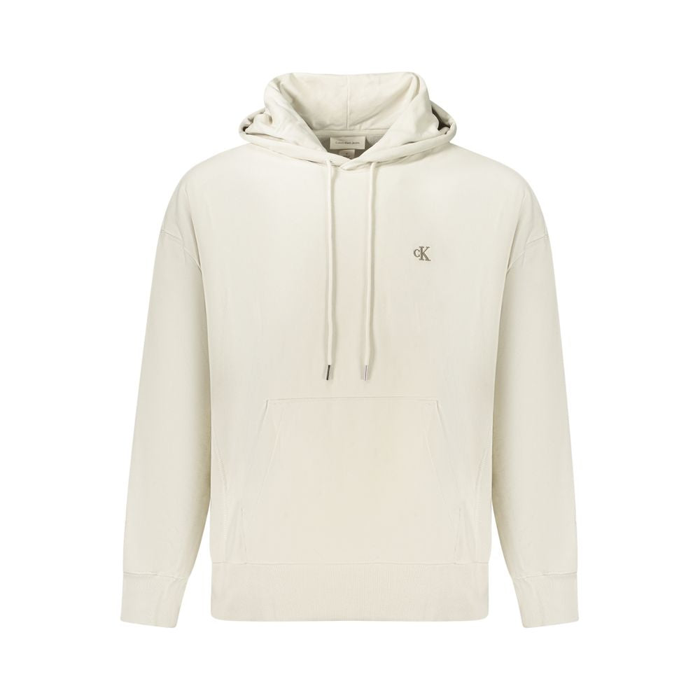 Beige Cotton Men's Hoodie